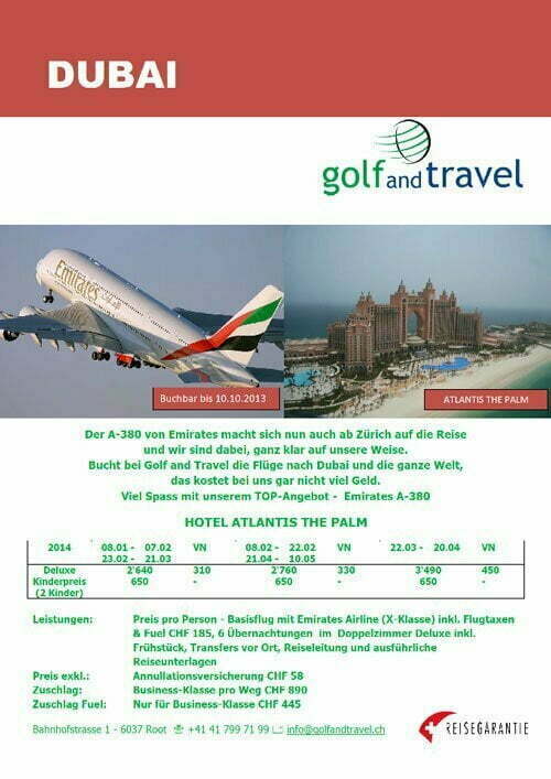 Dubai mit dem A380 der Emirates